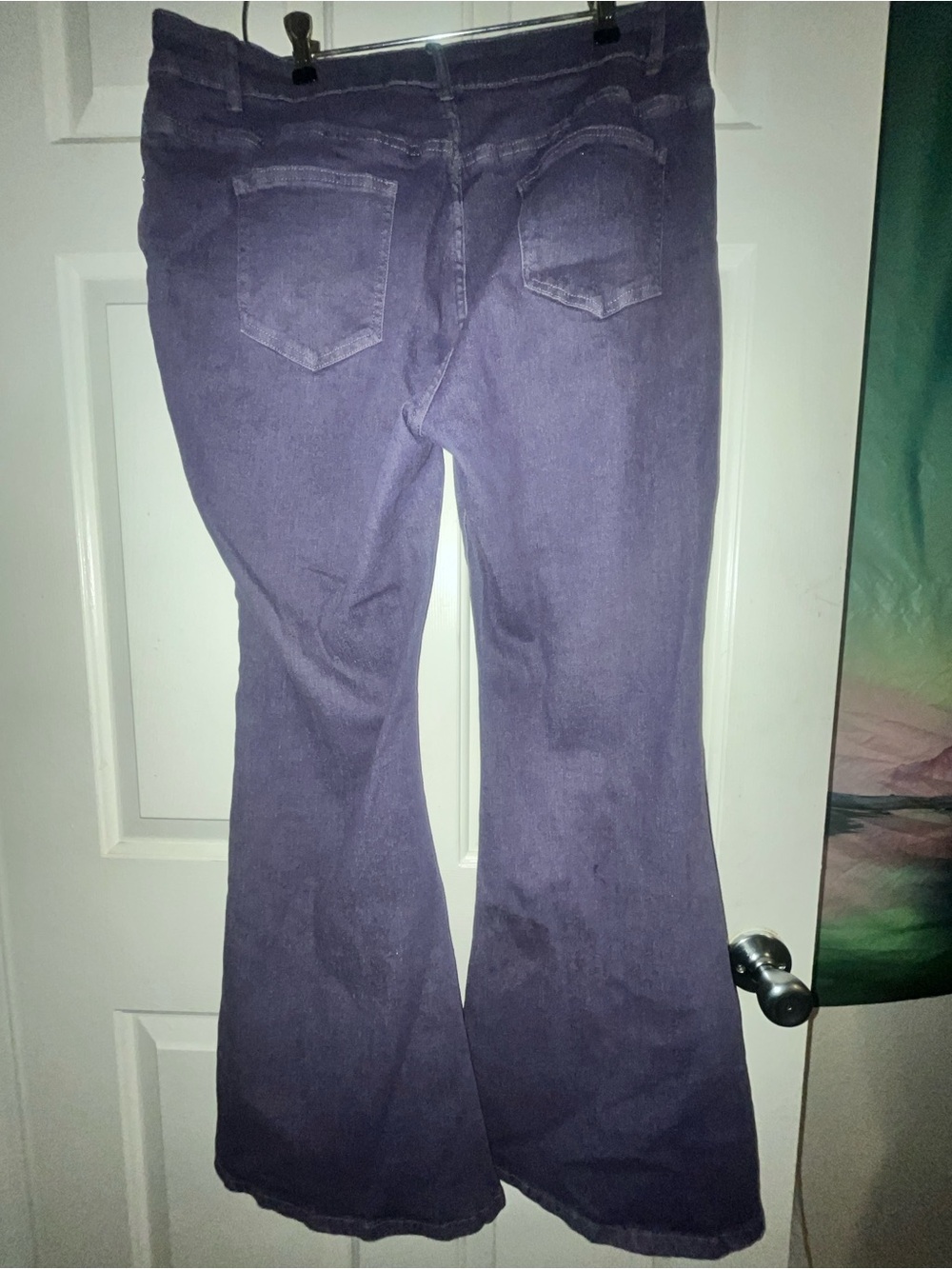 Purple Flare Jeans Wide Leg - Women - Picture 2 of 3